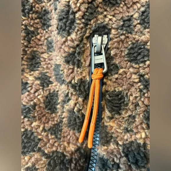 Coach Signature Sherpa Zip Up Jacket! Signature cc size L - Picture 6 of 9